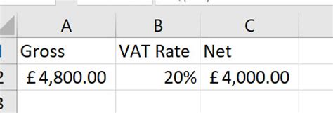extract vat|calculate net amount from gross.